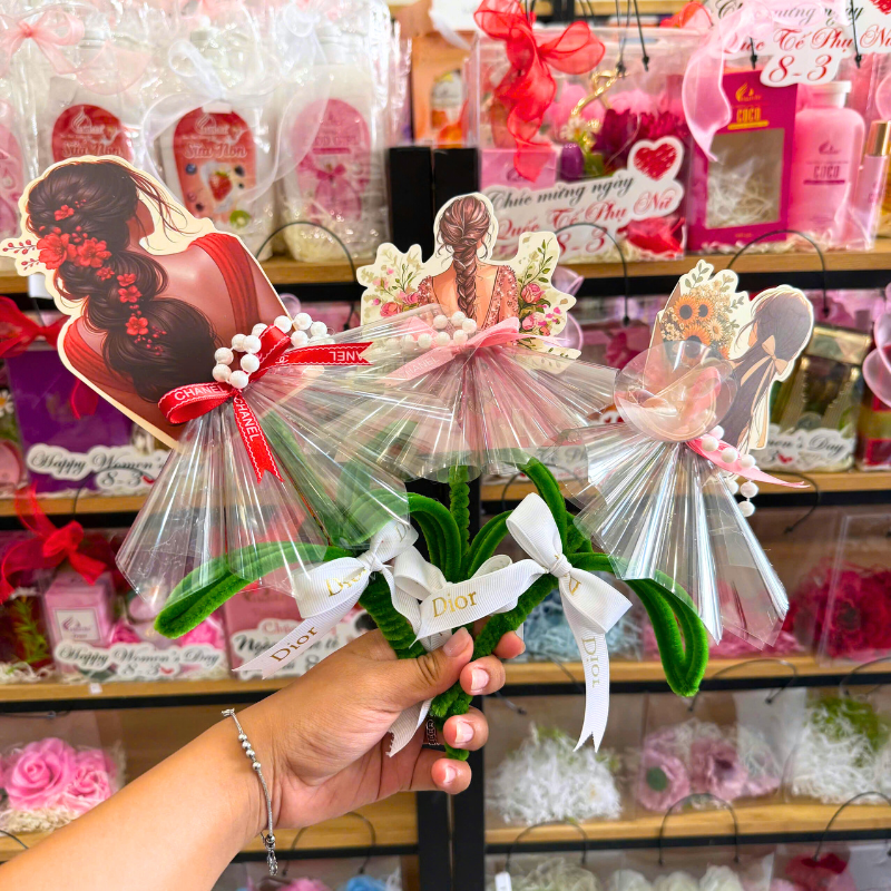 Hoa Gài Tiền - Hoa Gắn Tiền - Hoa Đựng Cô Gái Trong Suốt - Ngẫu Nhiên 12 Hoa Gài Tiền - Hoa Gắn Tiền - Hoa Đựng Cô Gái Trong Suốt - Ngẫu Nhiên