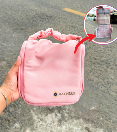 Túi Đựng Mỹ Phẩm Màu Hồng Ma Chérie - TDMPMHMC
