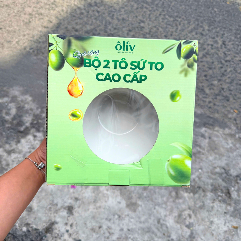 Bộ 2 Tô Sứ To Cao Cấp Purite & Olive 8 Bộ 2 Tô Sứ To Cao Cấp Purite & Olive