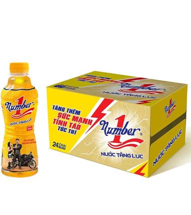 Nước Tăng Lực Number 1 Vàng Thùng 24 Chai (330ml/Chai) - 8936006171852THUNG