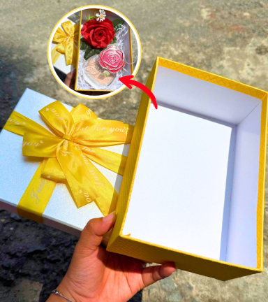 Hộp Quà Giấy Chữ Nhật Lớn Nhiều Màu Nắp Rời Có Thắt Nơ - Hộp Không Có Hoa Rơm - HOPQUAGIAY03