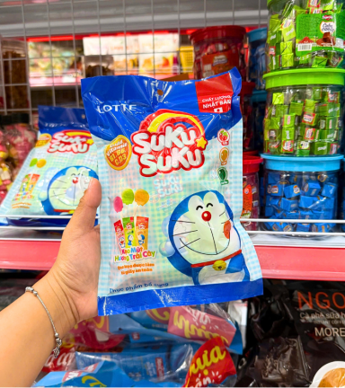 Kẹo Mút Suku Suku Hương Trái Cây Lotte 72g (9 Que x 8g) - 8934677026129