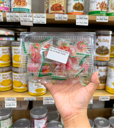 Kẹo Dẻo Hàng Xá Dưa Hấu Có Nhân 200g/Hộp - KDHXDHCN200G