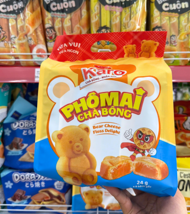 Bánh Karo Hình Gấu Chà Bông Nhân Phô Mai Richy 192g - 8936226200073