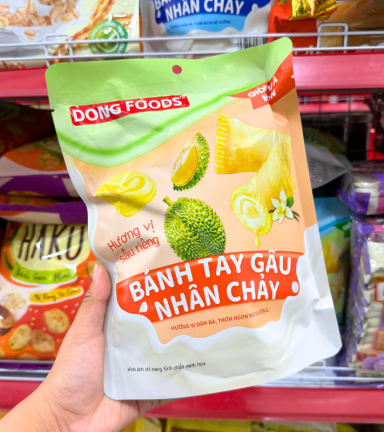 Bánh Tay Gấu Nhân Chảy Dong Foods Vị Sầu Riêng 120g - 8938552473251