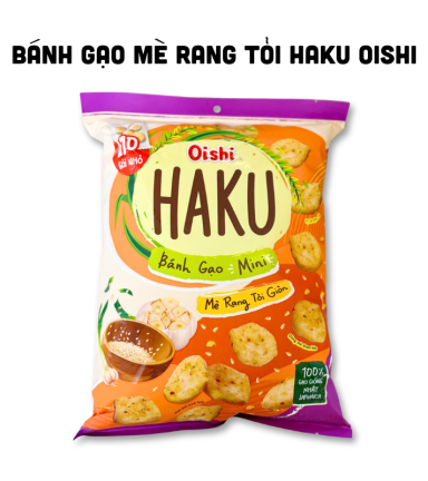 Bánh Gạo Mini Oishi Haku Mè Rang Tỏi Giòn 150g - 8934803060423