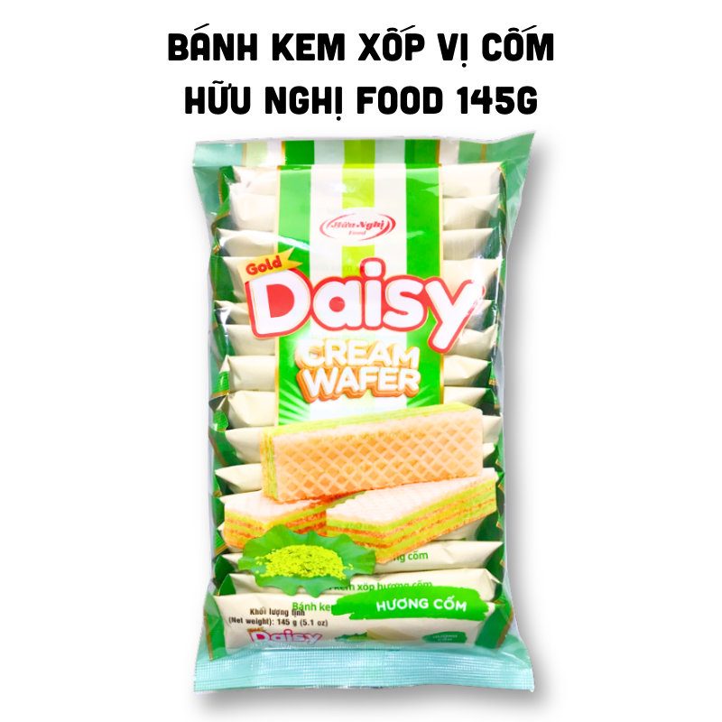 Bánh Kem Xốp Hữu Nghị Daisy Hương Cốm 145g 6 Bánh Kem Xốp Hữu Nghị Daisy Hương Cốm 145g