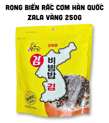 Rong Biển Rắc Cơm Canxi Zala Hàn Quốc 250g - Bịch Vàng - 6975910442223