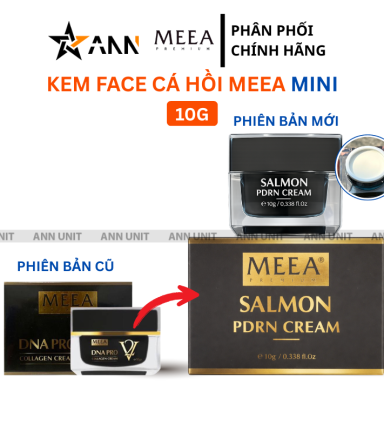 Kem Face Cá Hồi Salmon Pdnr Cream Meea Origin Mini - Face Meea Cá Hồi Phiên Bản Mới 10g - 8938562497094