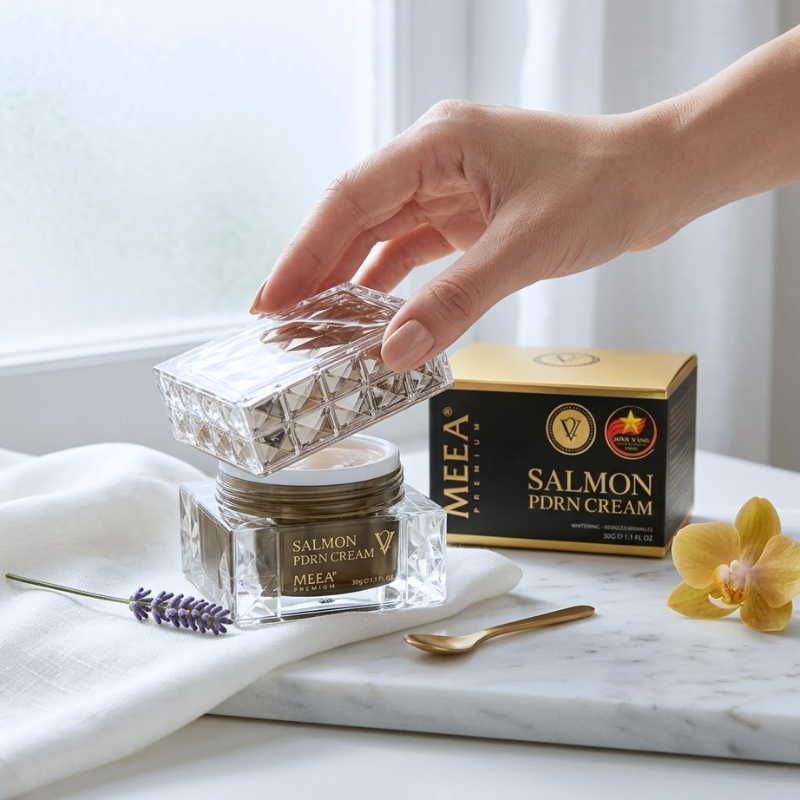 Kem Face Cá Hồi Salmon Pdrn Cream Meea Origin Phiên Bản Mới 30g 10 Kem Face Cá Hồi Salmon Pdrn Cream Meea Origin Phiên Bản Mới 30g