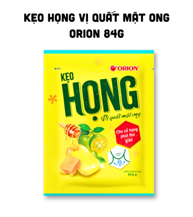 Kẹo Họng ORION Vị Quất Mật Ong Gói 84g - 8936036025453