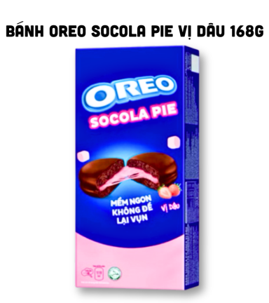 Bánh OREO Socola Pie Vị Dâu Mềm Ngon Không Để Lại Vụn 168g - 8934680046527
