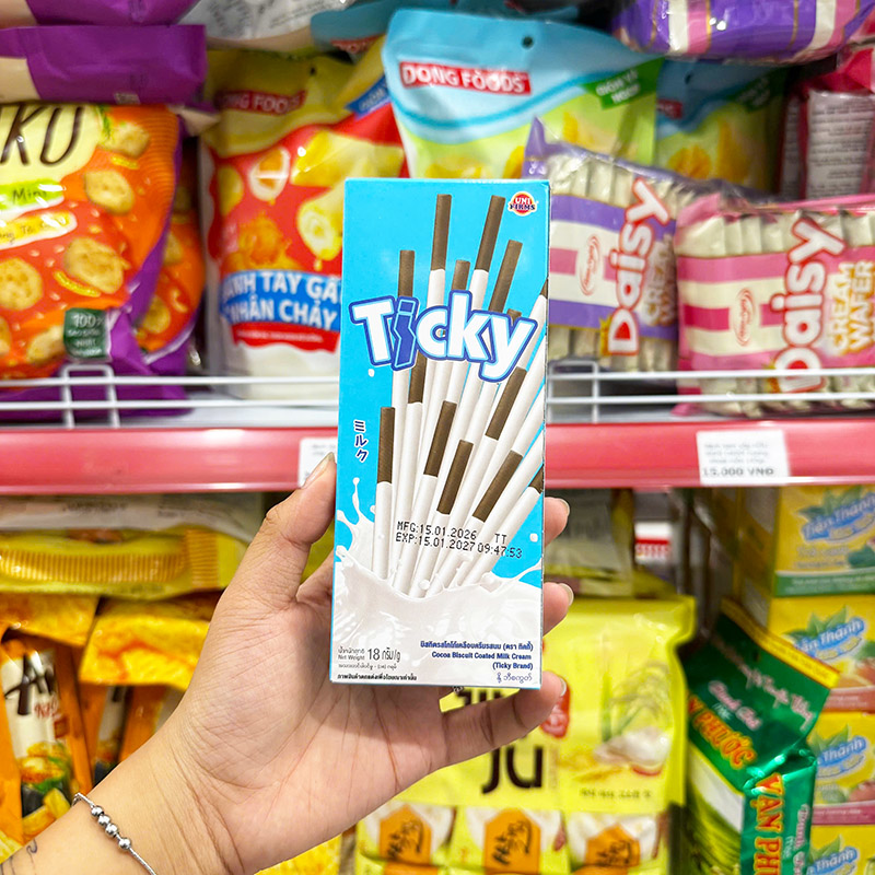 Bánh Que Đũa Phủ Sữa Ticky Uni Firms - Màu Xanh Dương 5 Bánh Que Đũa Phủ Sữa Ticky Uni Firms - Màu Xanh Dương