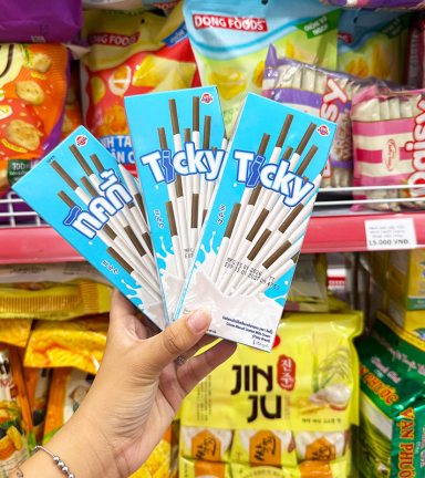 Bánh Que Đũa Phủ Sữa Ticky Uni Firms Combo 3 Hộp - Màu Xanh Dương - 8858694610164CB3