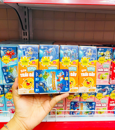 Sữa Dinh Dưỡng Trái Cây KUN Hương Cam Lốc 4 Hộp - (180ml/Hộp) - 8936025773006