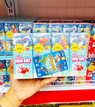 Sữa Dinh Dưỡng Trái Cây KUN Hương Táo Kẹo Bông Gòn Lốc 4 Hộp - (180ml/Hộp) - 8936025775567