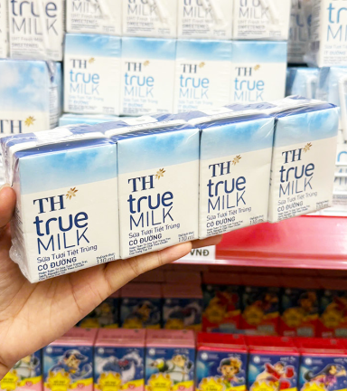 Sữa Tươi Tiệt Trùng Có Đường TH True Milk Lốc 4 Hộp Nhỏ (110ml/Hộp) - 8935217400164
