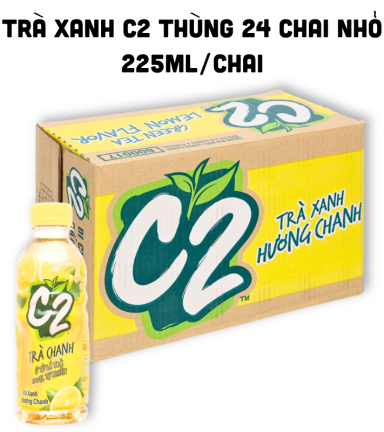 Trà Xanh C2 Hương Chanh Thùng 24 Chai Nhỏ (225ml/Chai) - 8934564600920THUNG