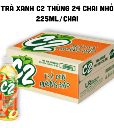 Trà Xanh C2 Hương Đào Thùng 24 Chai Nhỏ (225ml/Chai) - 8934564600937THUNG