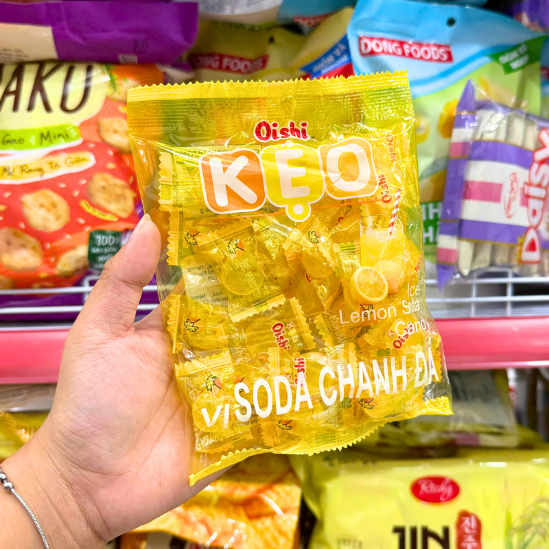 Nơi lấy sỉ kẹo Cứng OISHI Vị Soda Chanh Đá 85g - Bịch Vàng 5 Nơi lấy sỉ kẹo Cứng OISHI Vị Soda Chanh Đá 85g - Bịch Vàng