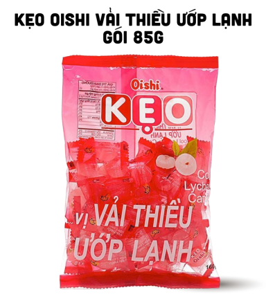 Kẹo Cứng OISHI Vị Vải Thiều Ướp Lạnh 85g - Bịch Hồng - 8934803024623