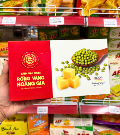 Bánh Đậu Xanh Rồng Vàng Hoàng Gia Hộp Đỏ 210g - 8936110891141