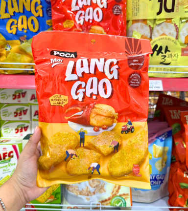 Bánh Gạo Poca Làng Gạo Vị Cua Nướng Cay Kiểu Nhật 108g - Bịch Đỏ - 1200108005191