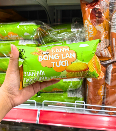 Bánh Bông Lan Tươi Trứng Sữa Kim Nguyên Vị Matcha 60g - Bịch Xanh Lá - 8938550176161