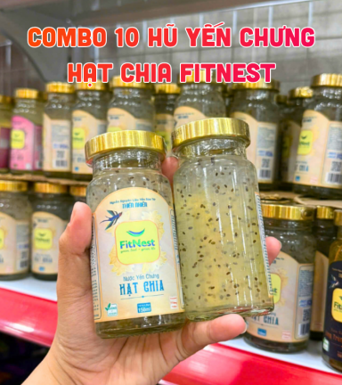 Combo 10 Hũ Nước Yến Chưng Hạt Chia FitNest 150ml - 8938565049313CB10