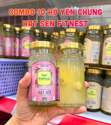 Combo 10 Hũ Nước Yến Chưng Hạt Sen FitNest 150ml - 8938565049306CB10
