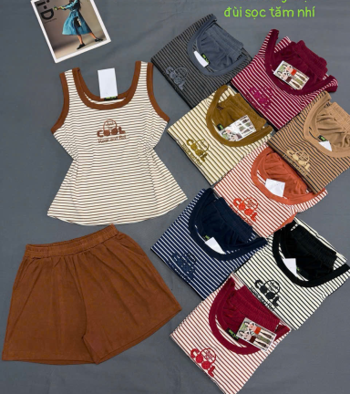 Đồ Bộ Nữ Sát Nách Quần Đùi XS 9089-9589 size Trung size đại - DBOR0024