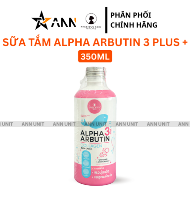 Sữa Tắm Trắng Da Alpha Arbutin 3Plus+ Precious Skin Collagen Bath Cream 350ml - Phiên Bản Mới - 8859690402159