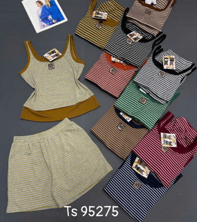 Đồ bộ nữ sát nách quần đùi chất thun Ts 95275 - DBOR0046