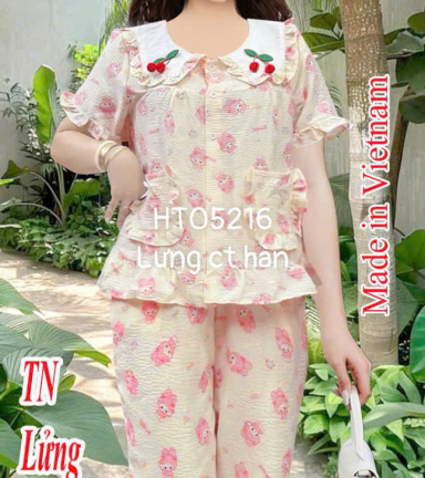 Đồ bộ nữ tay ngắn quần lững HT05216 - DBOR0061