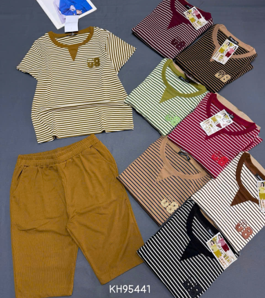 Đồ bộ nữ tay ngắn quần lững chất thun borip KH95441 - DBOR0089