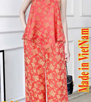 Đồ bộ nữ 2 dây quần dài gấm 2 da xịn Max 68125 - DBOR0102