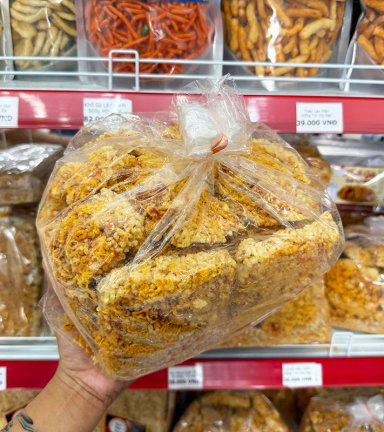 Cơm Cháy Siêu Chà Bông Vuông Bể Bịch 1kg - CCCBSCBB1KG