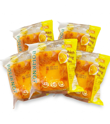 Combo 5 Cái Bánh Bông Lan BOWKNOT Vị Chà Bông Lòng Đỏ Trứng Muối - 6973818470584CB5