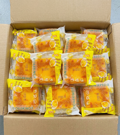 1 Thùng Bánh Bông Lan BOWKNOT Vị Chà Bông Lòng Đỏ Trứng Muối 2kg - Thùng 24 Cái - 6973818470584THUNG