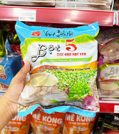 Bột 5 Thứ Đậu Hạt Sen Bích Chi Có Đường 350g - Bịch Màu Xanh - 8934863109148
