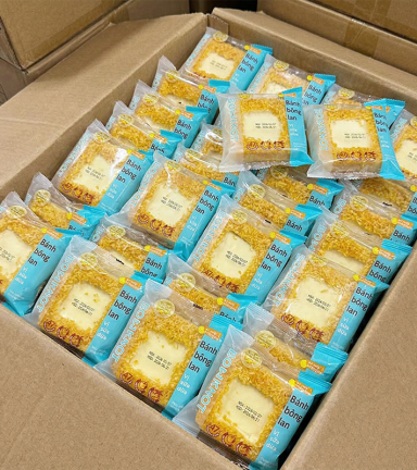 1 Thùng Bánh Bông Lan BOWKNOT Vị Sữa Dừa - Thùng 24 Cái - 6973818470676THUNG