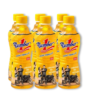 Lốc 6 Chai Nước Tăng Lực Number 1 Vàng 330ml/Chai - 8936006171852CB6