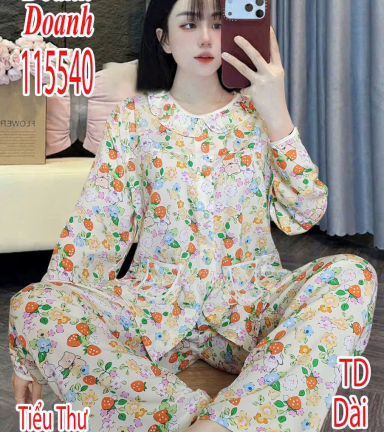 Đồ bộ nữ tay dài quần dài vải tole Dd-15540 - DBOR0130