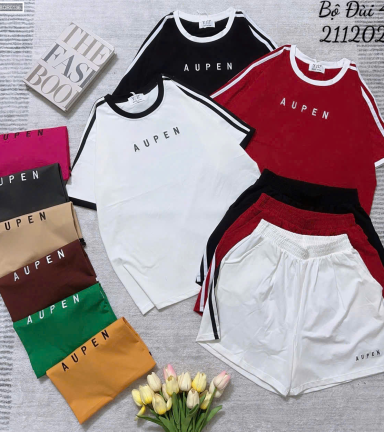 Đồ bộ nữ tay ngắn quần đùi in chữ YM-2026 - DBOR0136