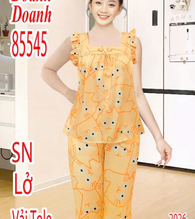 Đồ bộ nữ áo sát nách quần đùi vải tole DD-85545 - DBOR0147