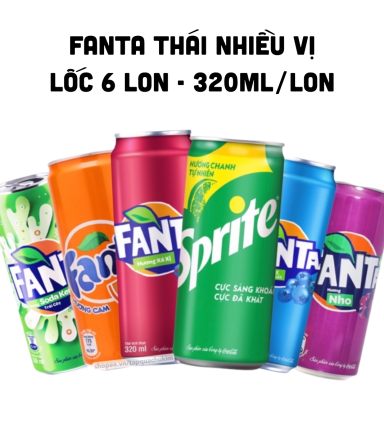 Nước Ngọt FANTA Thái Nhiều Mùi Lốc 6 Lon (320ml/Lon) - 8847100567376LOC