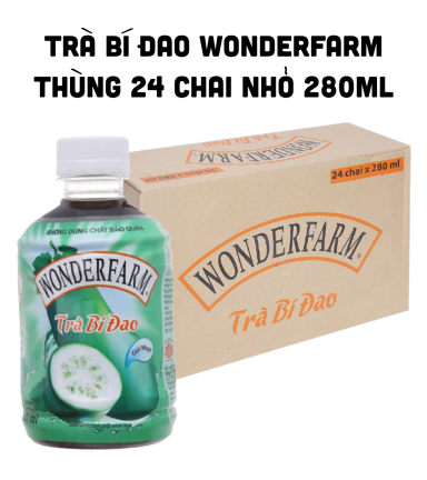 1 Thùng Trà Bí Đao Wonderfarm 24 Chai Nhỏ 280ml - 8935001282365THUNG
