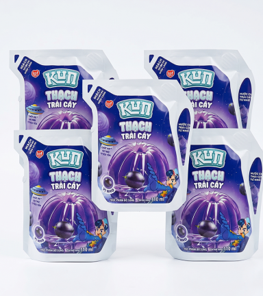 Combo 5 Túi Thạch Trái Cây KUN Vị Nho 110ml - 8936025775444CB5