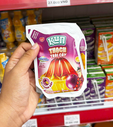 1 Túi Thạch Trái Cây KUN Vị Chanh Dây 110ml - 8936025775451