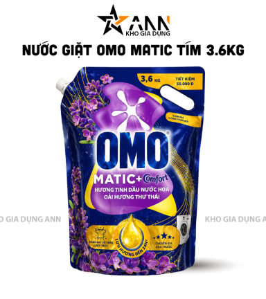 Nước Giặt OMO MATIC Cửa Trước Oải Hương Thư Thái Túi 3,6kg - 8934868184362